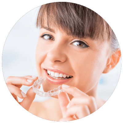 Dental Patient Using Invisalign In Bradenton